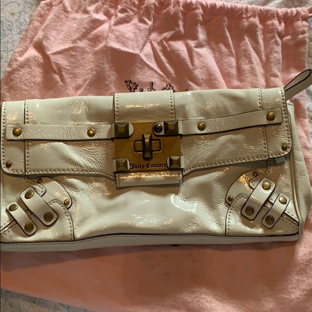Juicy Couture White Patent Leather CLUTCH
